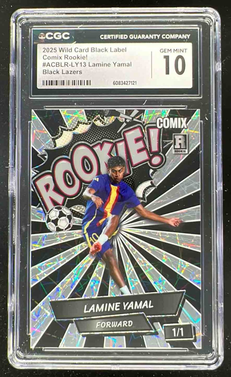 2025 Wild Card Black Label Comix Black Lazers Lamine Yamal RC 1/1