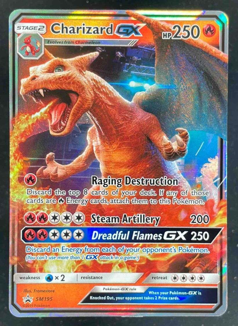 2019 Pokemon SM Black Star Promos #SM195 Charizard Burbank Cards 2019 Pokemon SM Black Star Promos #SM195 Charizard Burbank Cards