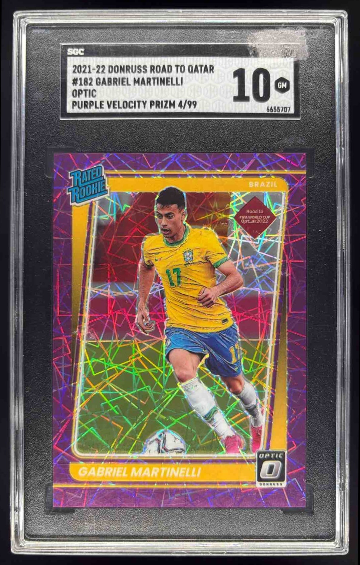 2021 Donruss Optic Purple Velocity #182 Gabriel Martinelli