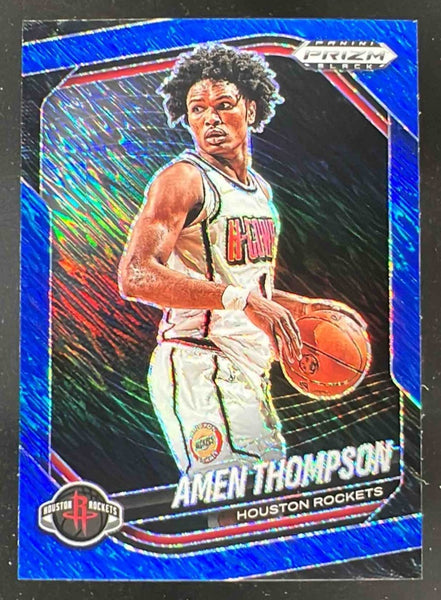 2024-25 Panini Prizm Black Blue Shimmer FOTL Prizms #76 Amen