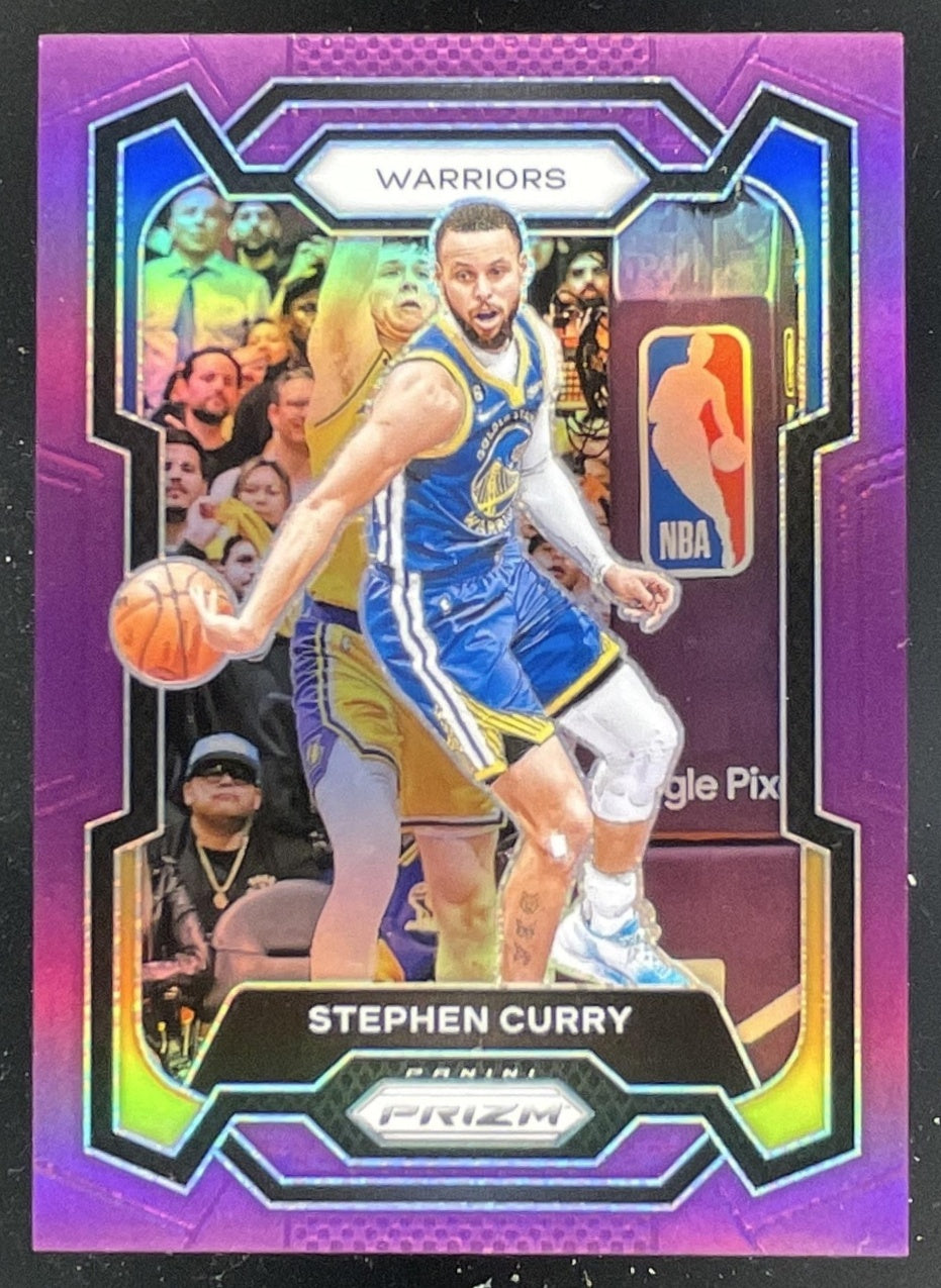 2023-24 Panini Prizm Prizms Purple #119 Stephen Curry /99