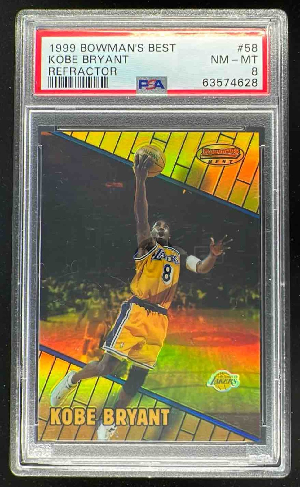1999-00 Bowman 's Best Refractors #58 Kobe Bryant /400 PSA 8