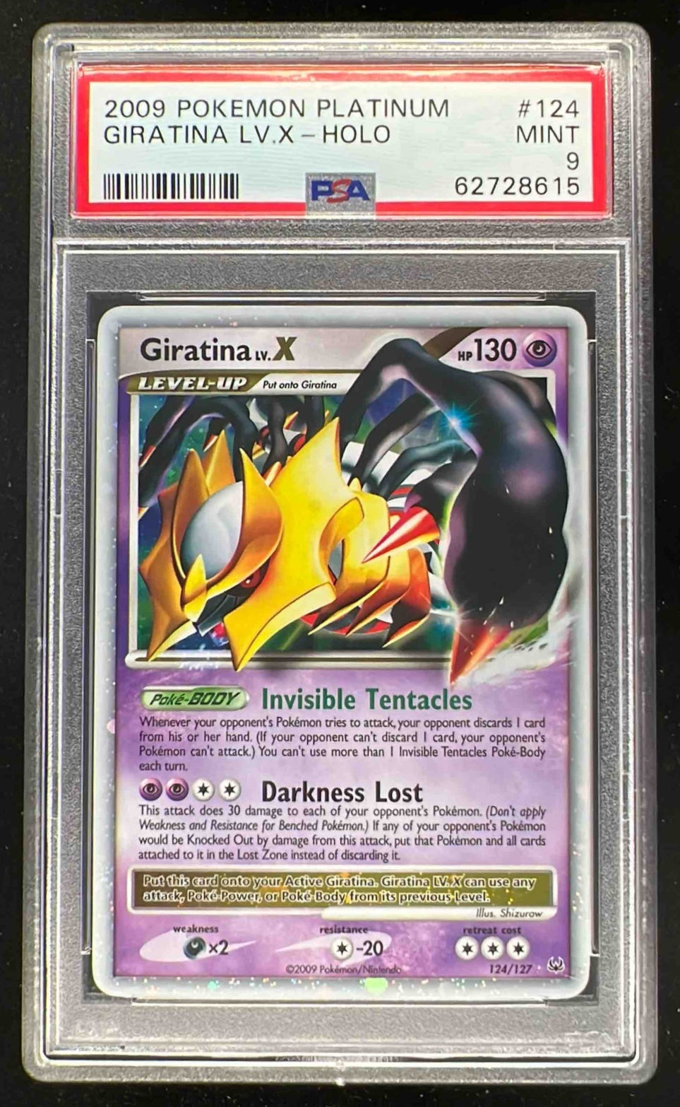 2009 Pokemon Platinum Holo #124/127 Giratina LV.X PSA 9 – Burbank