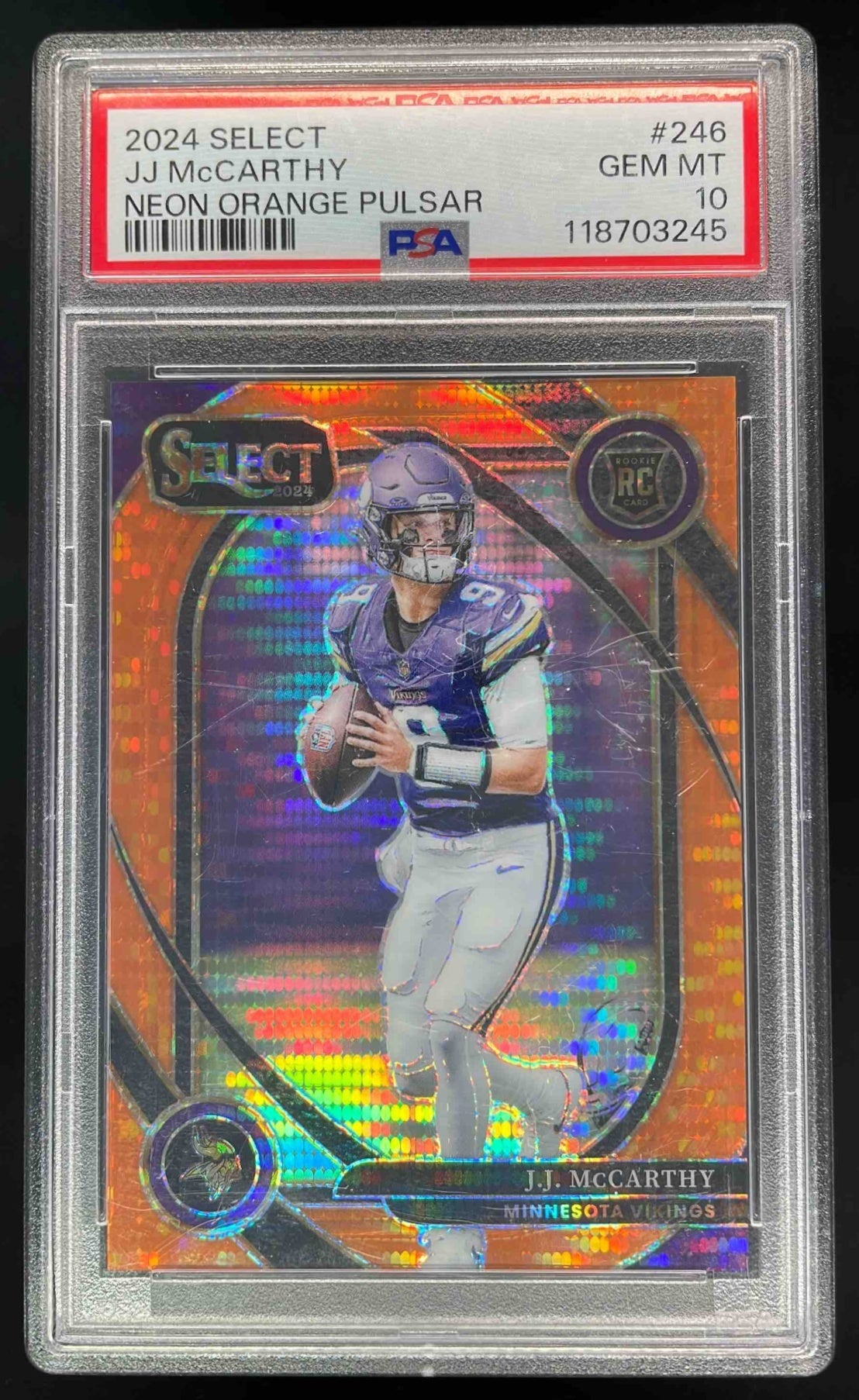 2024 Panini Select Club Neon Orange Pulsar Prizm #246 J.J.