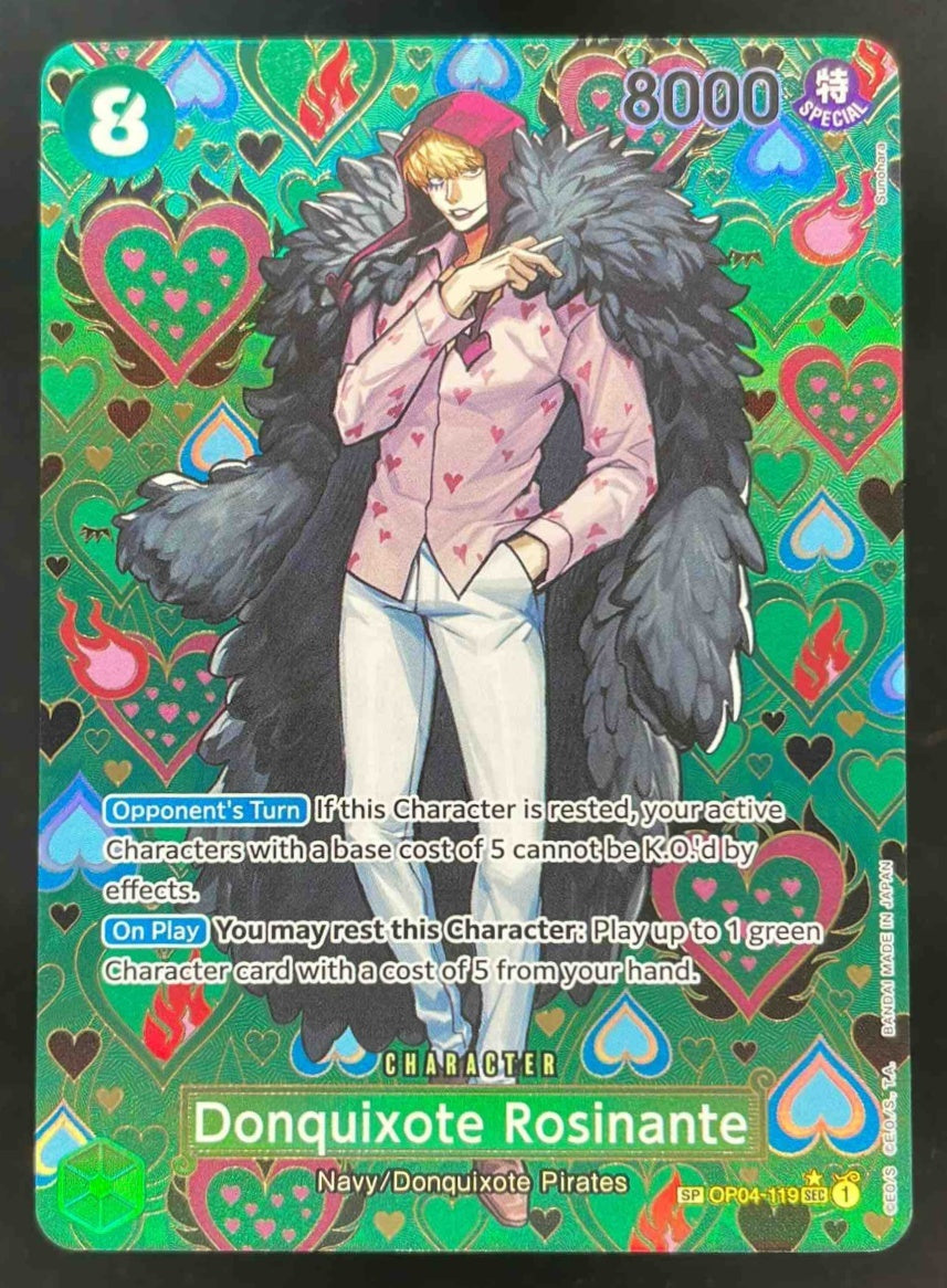 OP04-119 Donquixote Rosinante : Secret Rare Special Card English One Piece TCG Card : OP09: Emperors in the New World