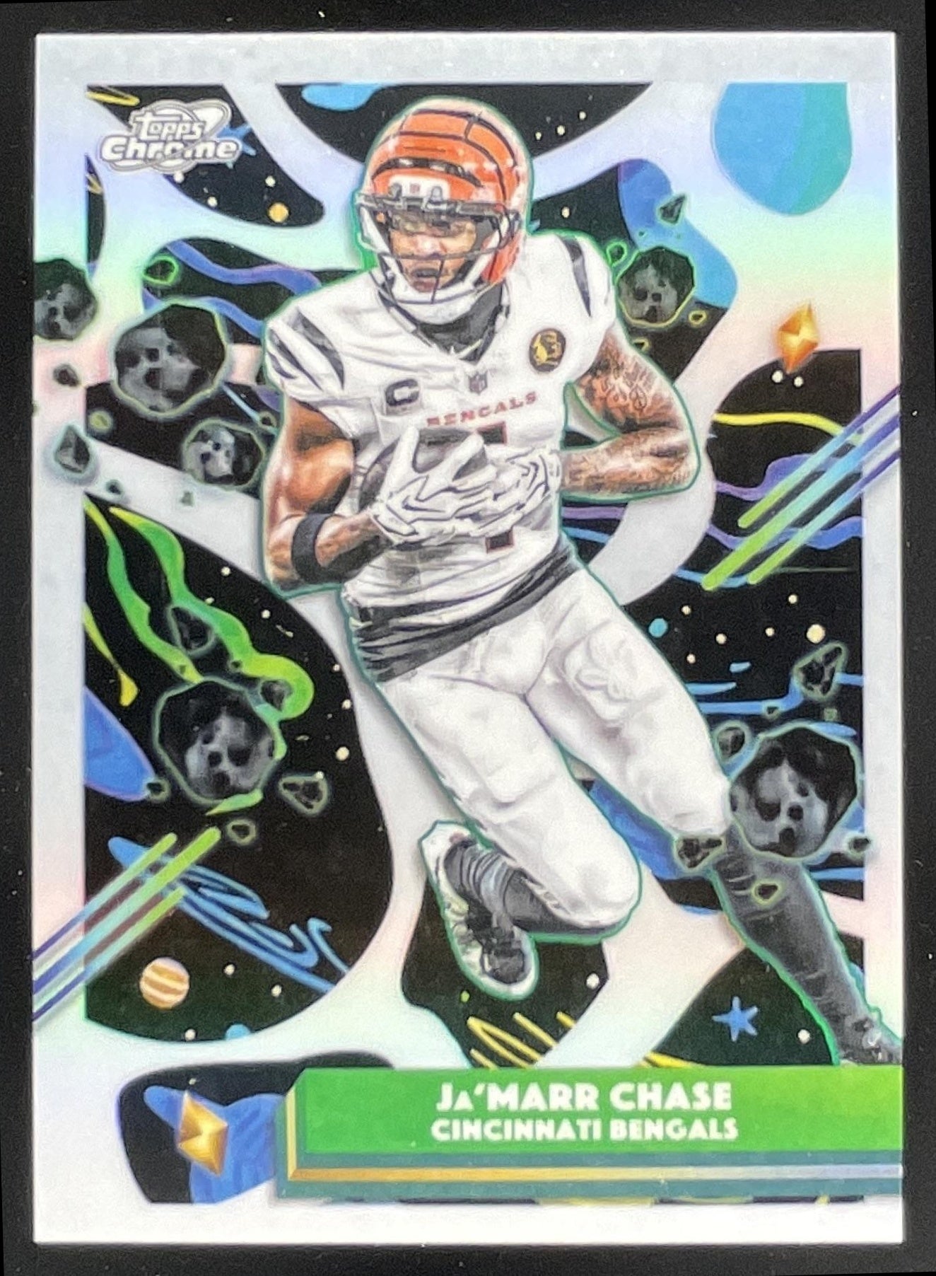 有田　翔山　レア色絵 2025 Topps Cosmic Chrome White Hole Refractor #20 Ja'Marr Chase