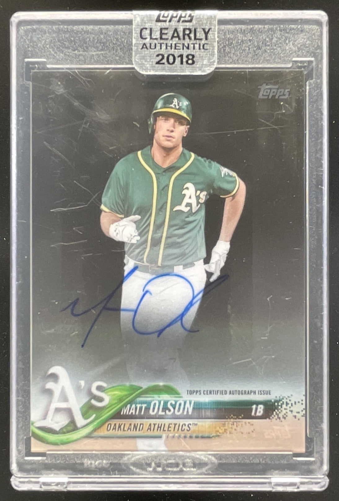 2018 Topps Clearly Authentic #CAA-MO Matt Olson Autograph Auto