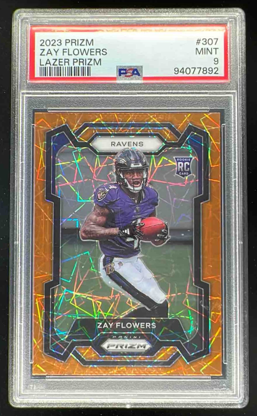 ❤︎M❤︎ 2023 Panini Prizm Lazer Prizm #307 Zay Flowers RC PSA 9 – Burbank
