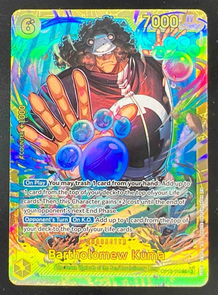 One Piece Legacy of the Master Secret Rare Bartholomew Kuma Op12-119