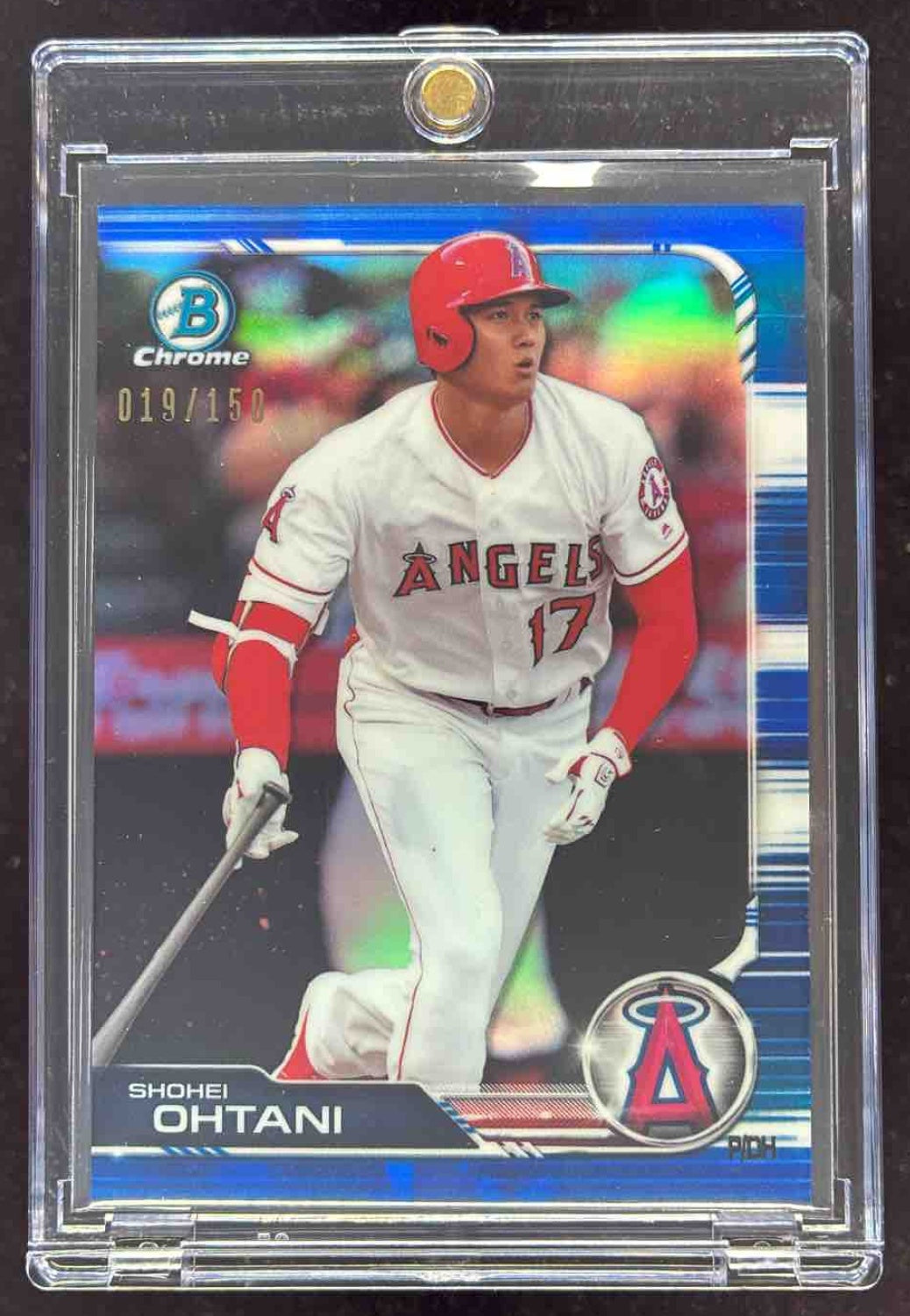 2019 Bowman Chrome Blue Refractor #50 Shohei Ohtani /150 – Burbank