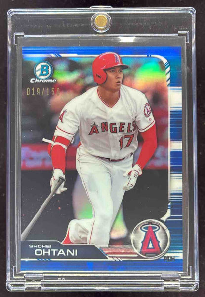 2019 Bowman Chrome Blue Refractor #50 Shohei Ohtani /150 – Burbank