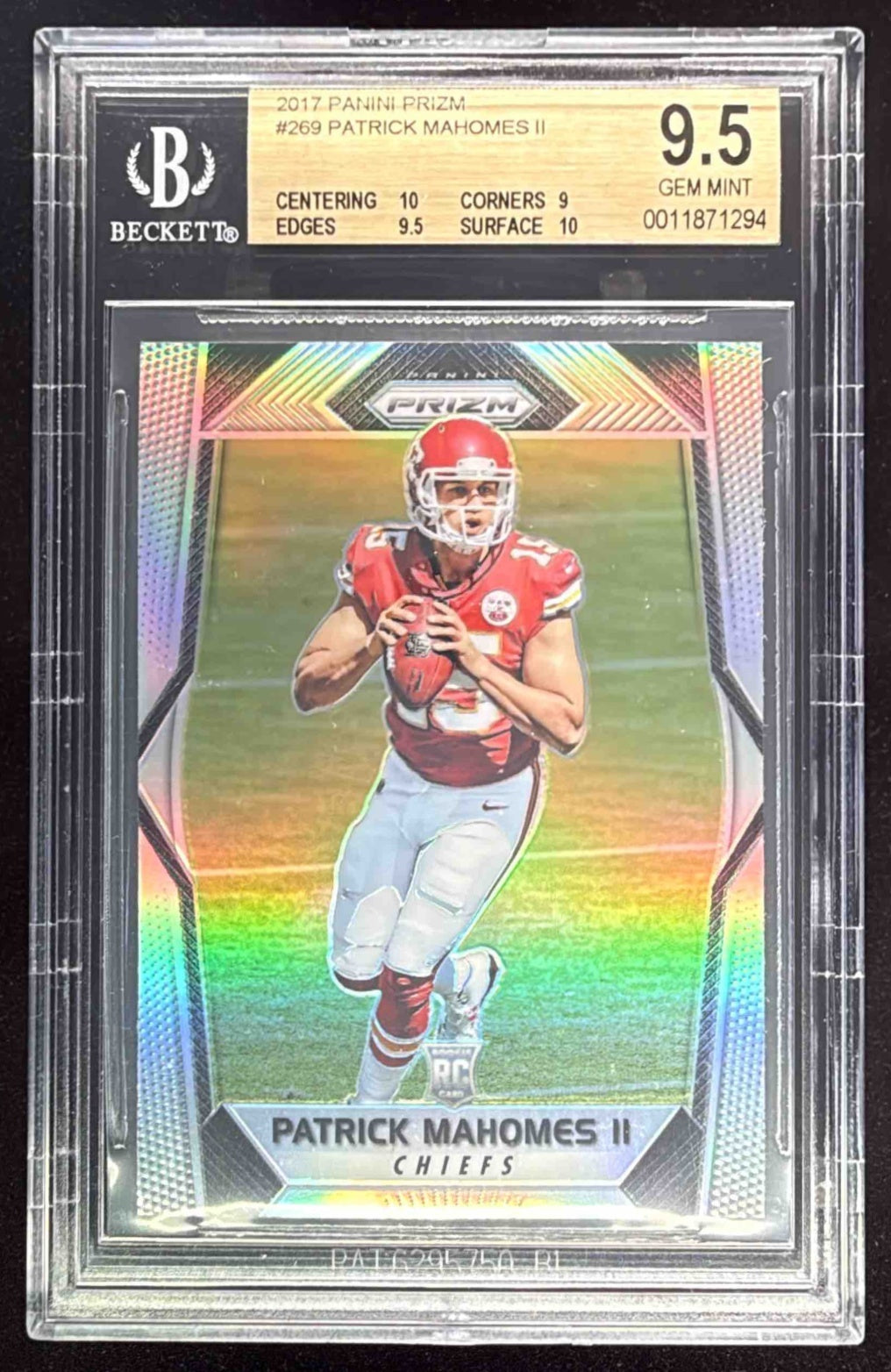 2017 Panini Prizm Prizm #269 Patrick Mahomes II RC BGS 9.5