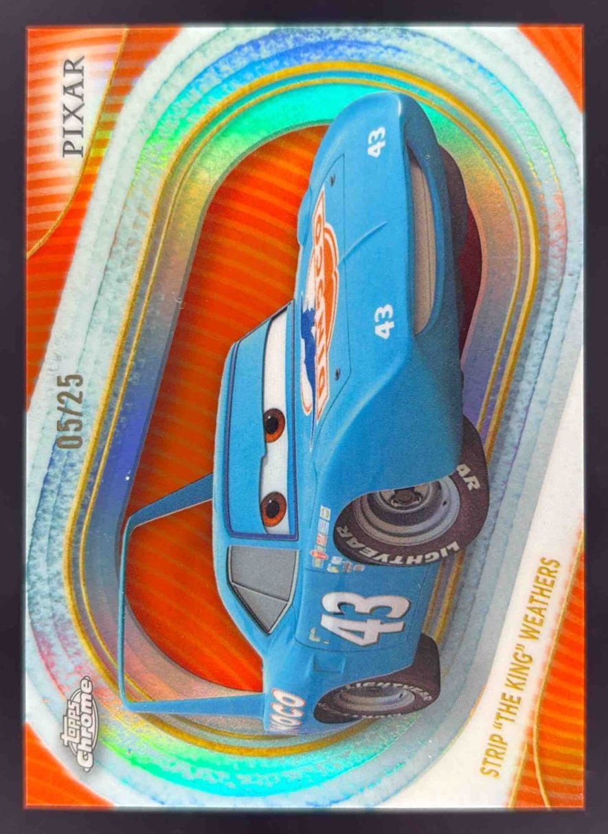 2025 Topps Chrome Disney Orange Refractor #57 Strip 