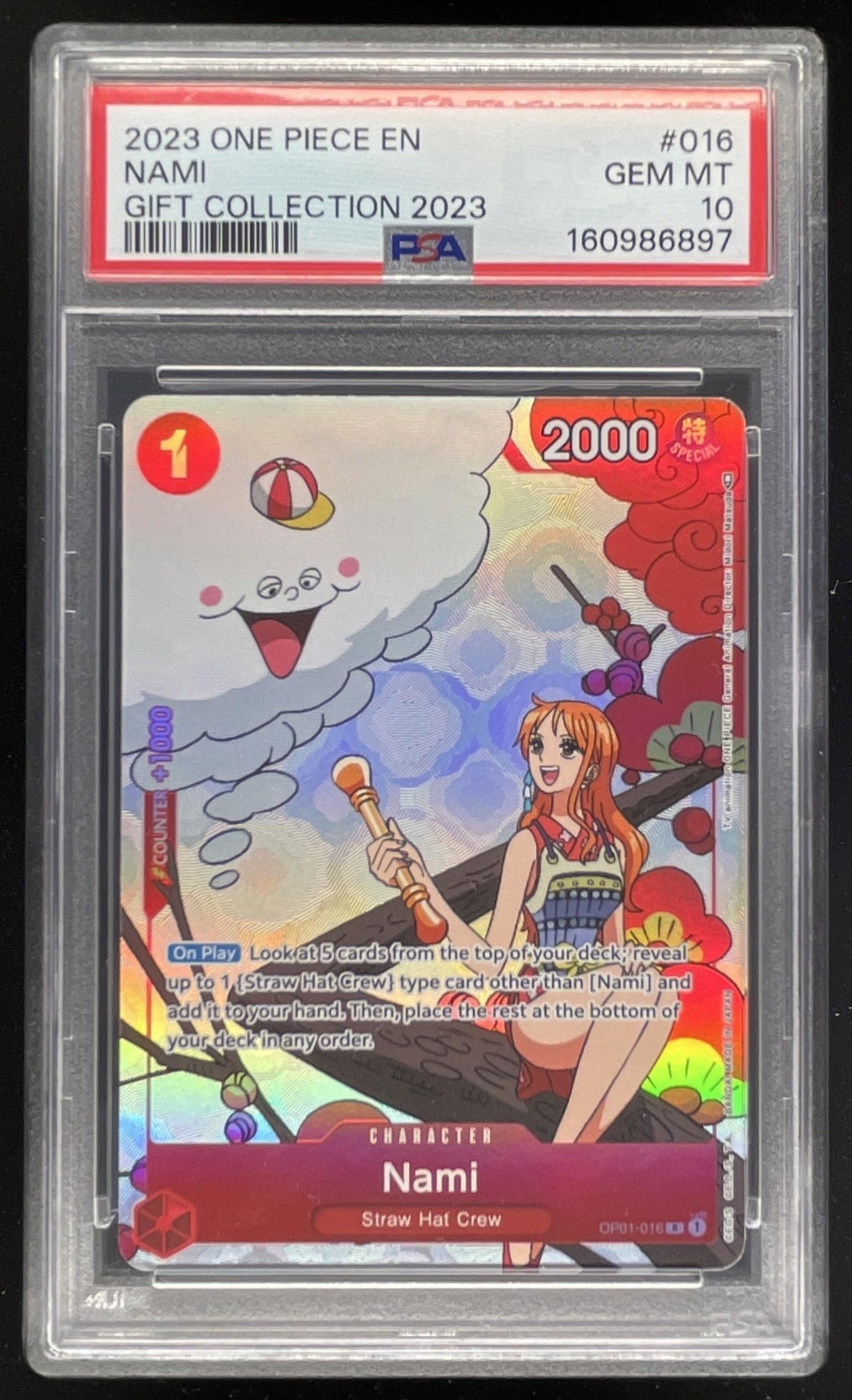 2023 One Piece EN #016 Nami Gift Collection PSA 10 – Burbank Cards