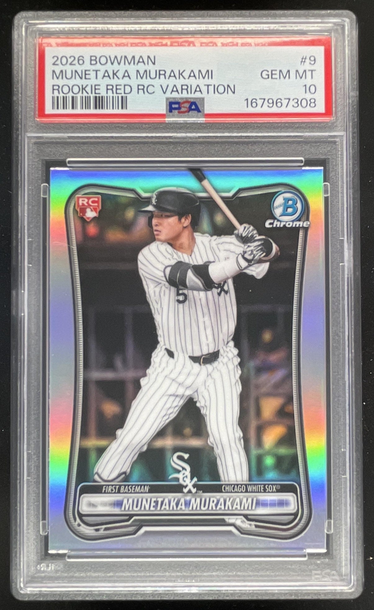 2026 Bowman Chrome Rookie Red RC Variation #9 Munetaka Murakami RC