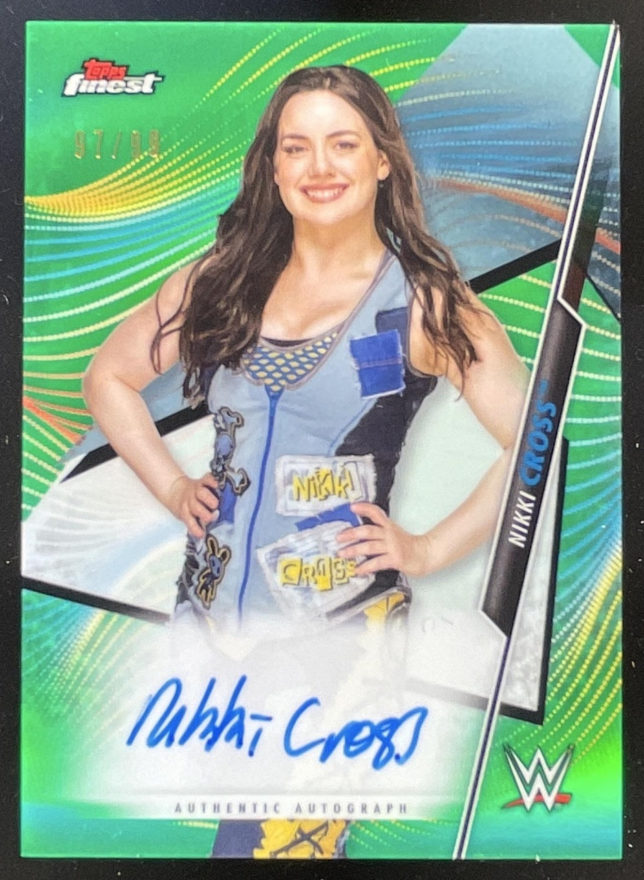 2020 Topps WWE Finest Autographs Green #A-NC Nikki Cross Auto /99