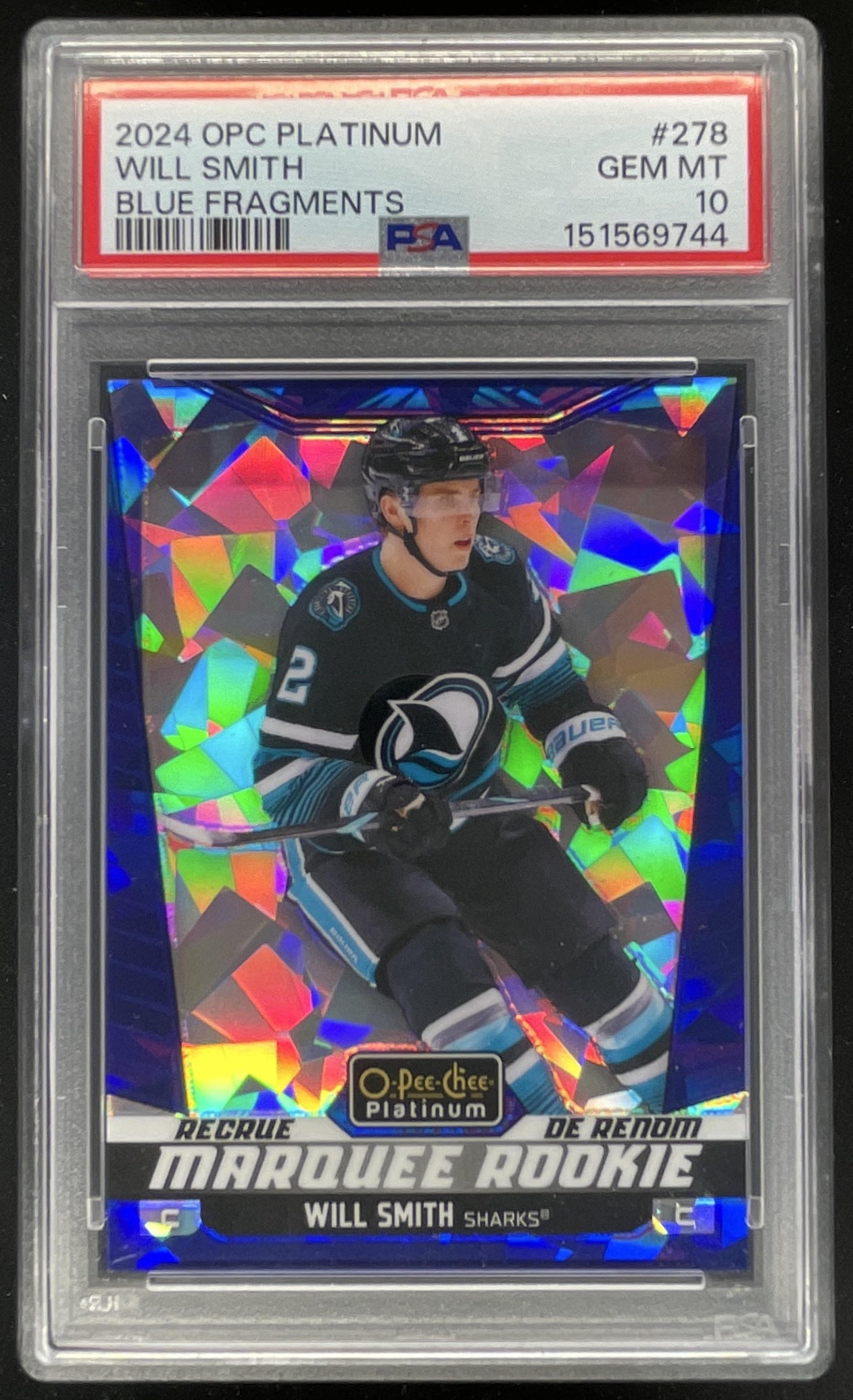 2024 O-Pee-Chee Platinum Blue Fragments #278 Will Smith RC Marquee