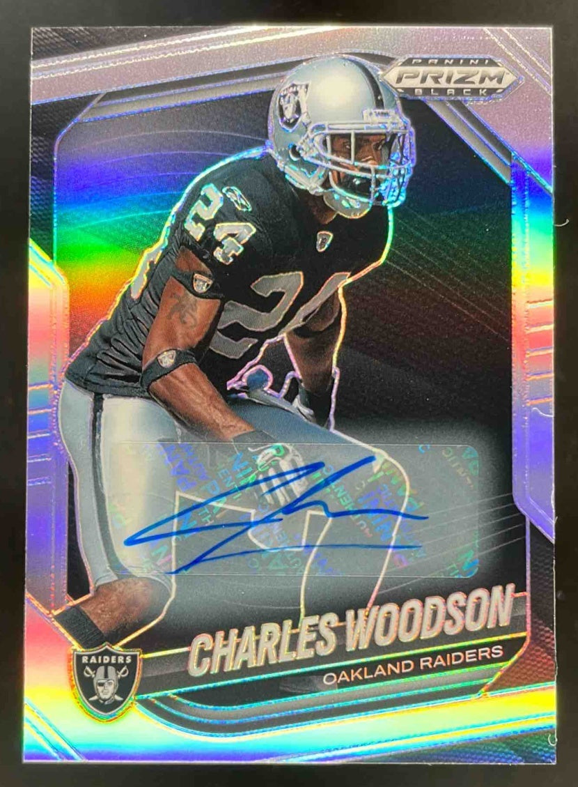 2025 Panini Prizm Black Autograph #107 Charles Woodson Auto