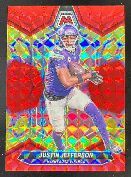 2024 Panini Mosaic Choice Fusion Red and Yellow Prizm #143 Justin