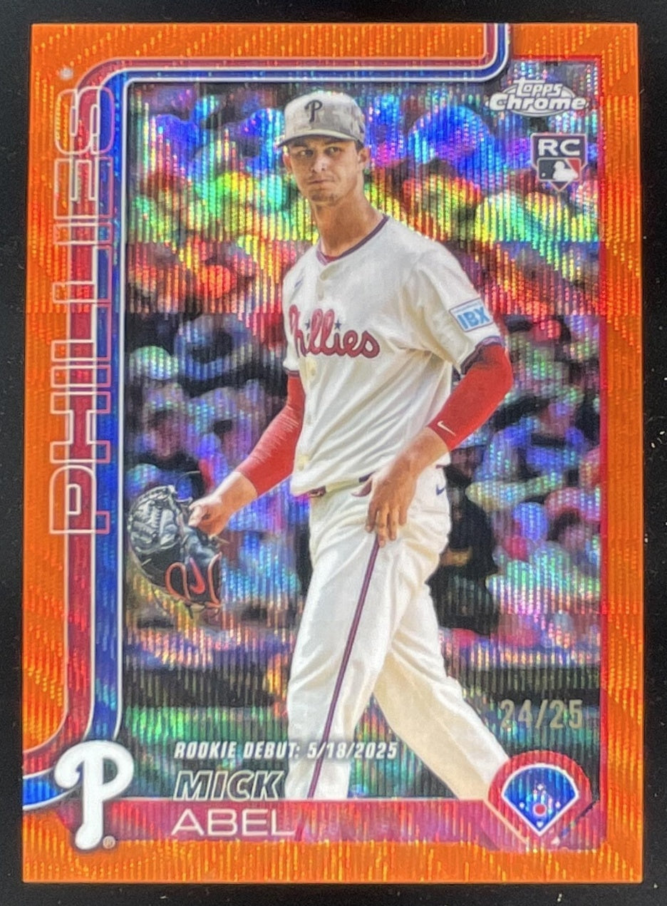 2025 Topps Chrome Update Orange Wave Refractor #USC87 Mick Abel RC