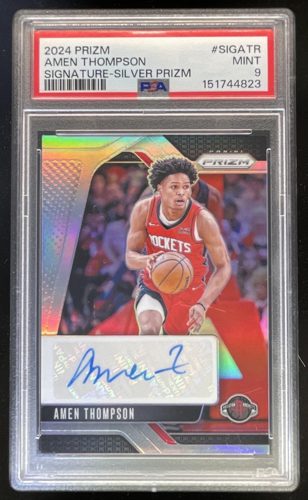 2024-25 Prizm Signatures Silver Prizm #SIG-ATR Amen Thompson Auto