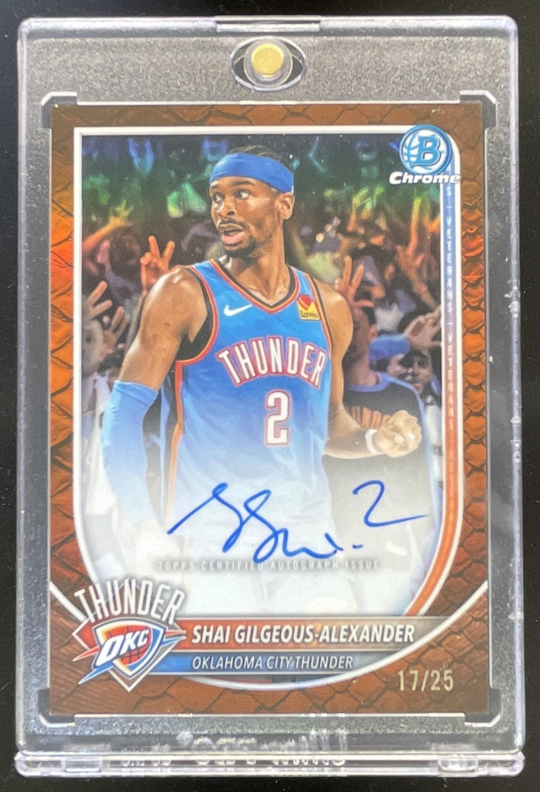 2025 Bowman Chrome Reptilian Orange #BCA-SGA Shai Gilgeous