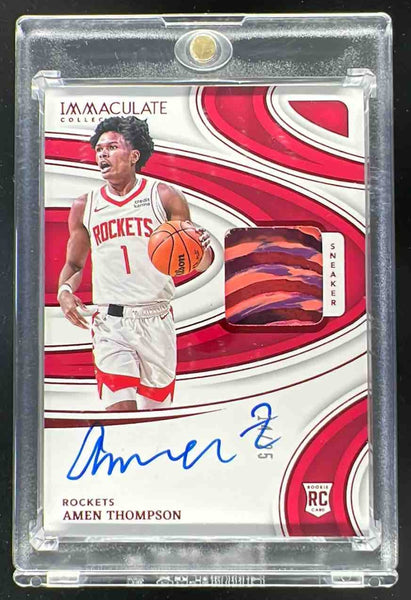 2023 Immaculate Sneaker Swatches Signatures Red #ATP Amen Thompson