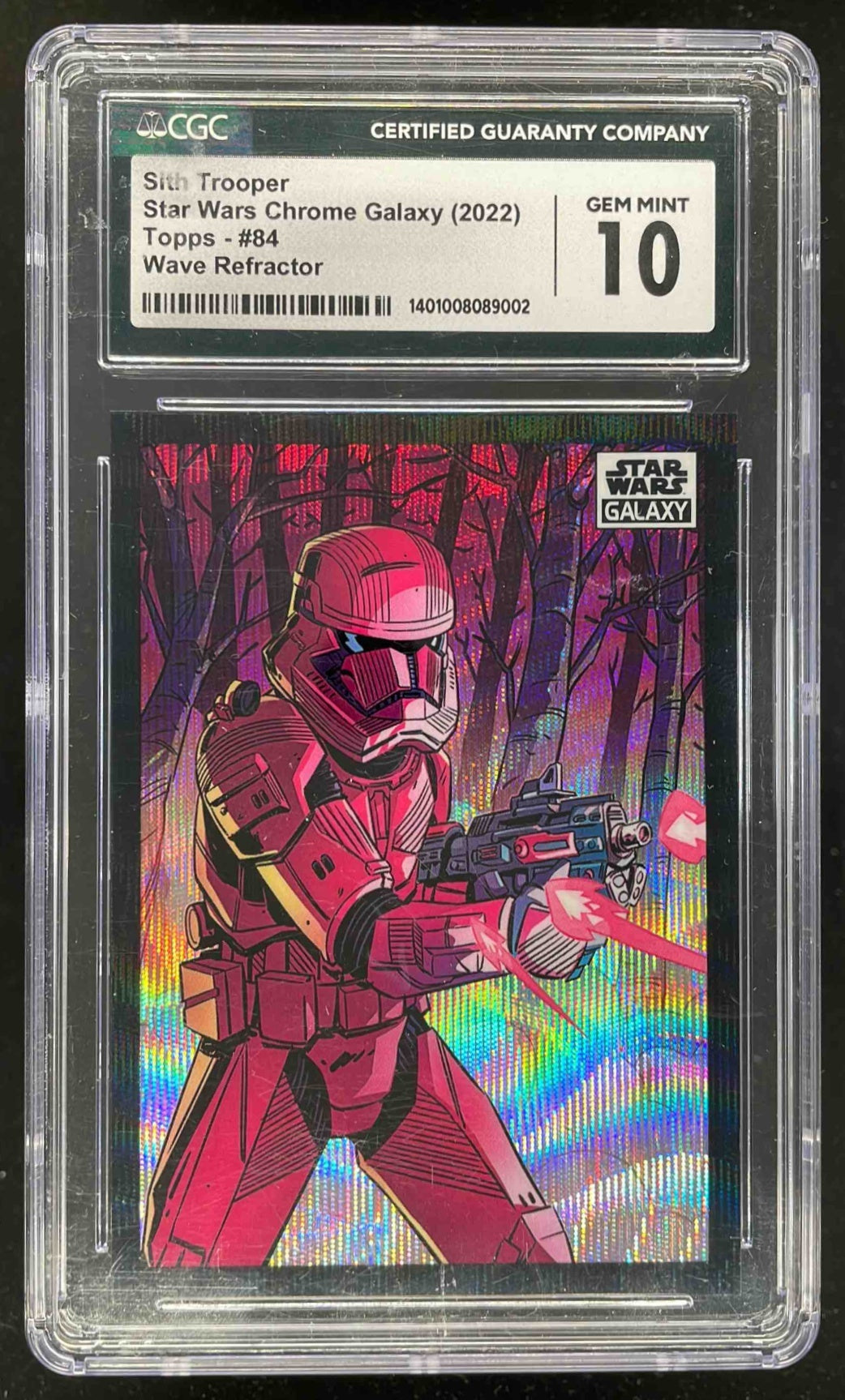 2022 Topps Star Wars Chrome Galaxy Wave Refractor #84 Sith Trooper