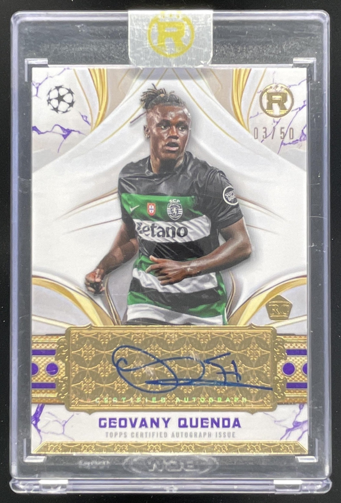 2024-25 Topps Reverence Purple #RA-GQ Geovany Quenda Auto /50