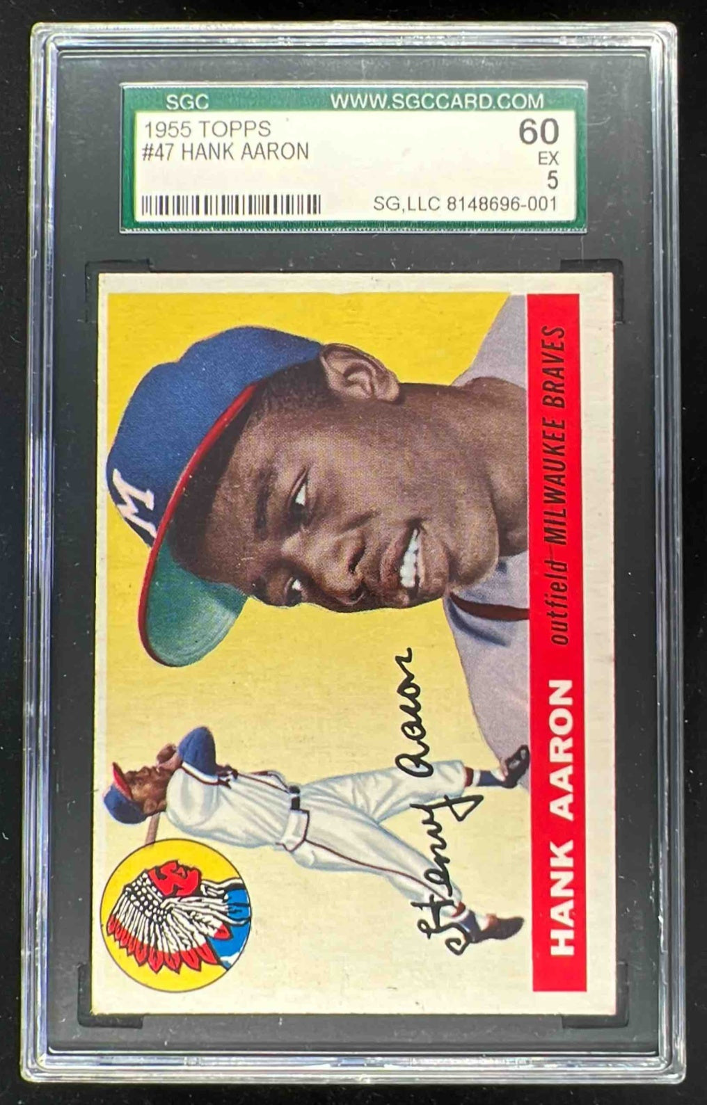 1955 Topps #47 Hank Aaron SGC 5 – Burbank Cards