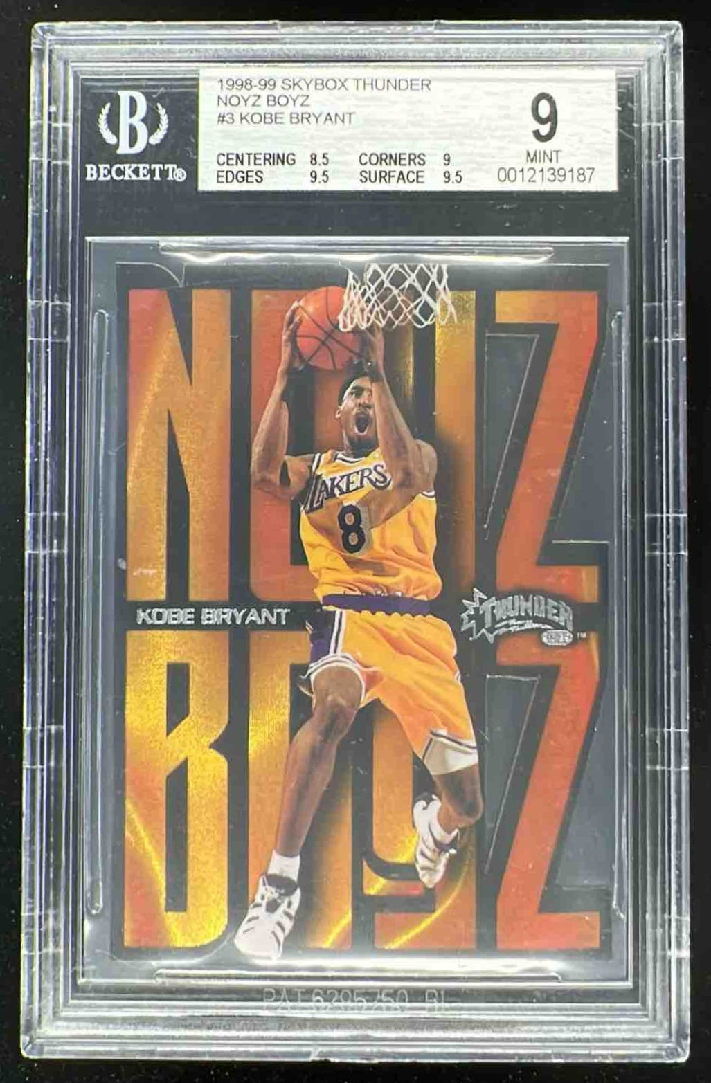 1998-99 Skybox x Thunder Noyz Boyz #3NB Kobe Bryant BGS 9