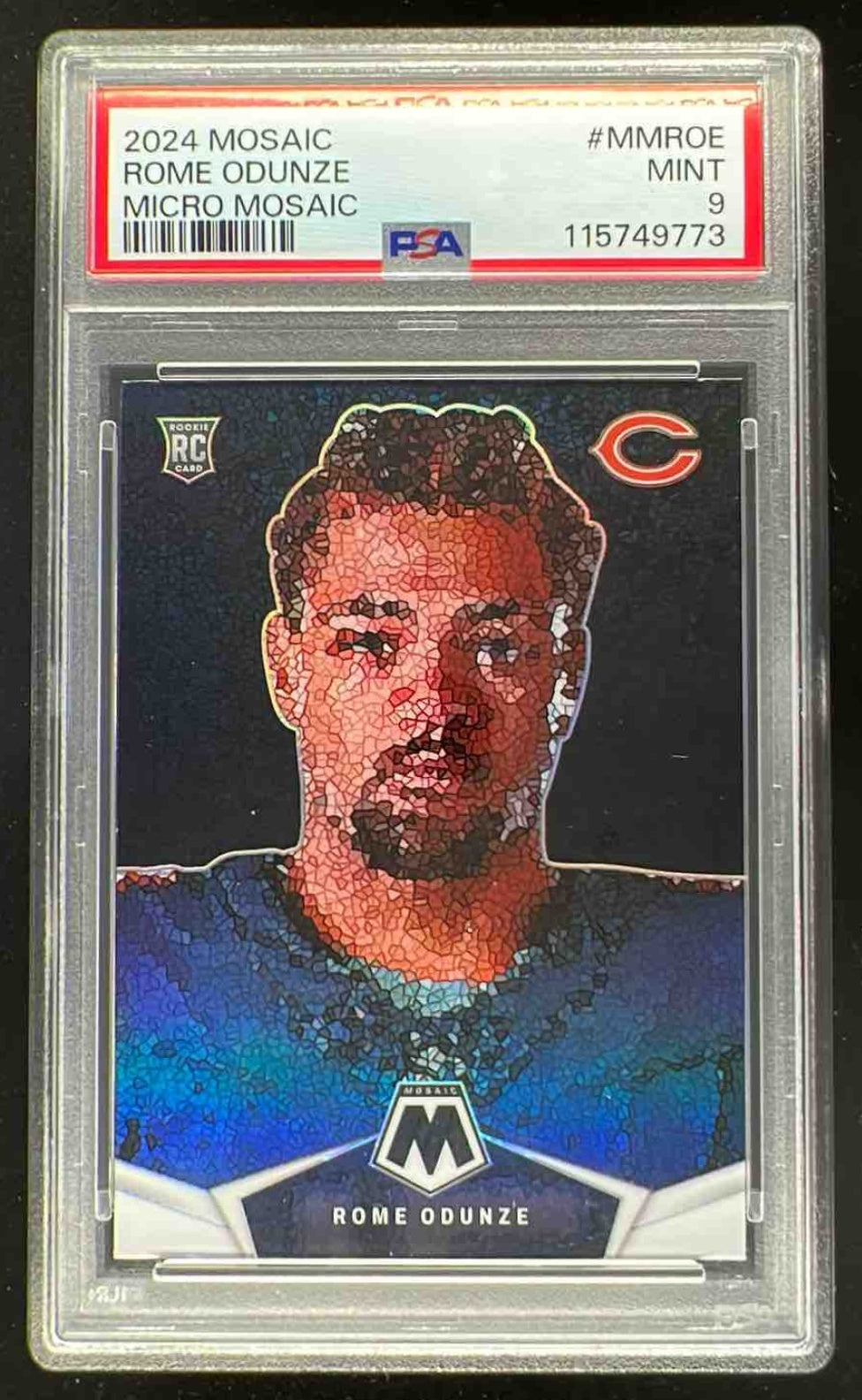 2024 Panini Mosaic Micro Mosaic #MM-ROE Rome Odunze RC PSA 9