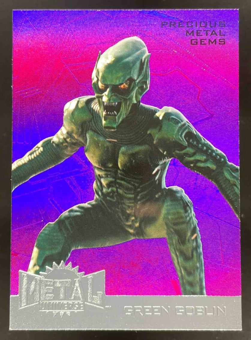 upperdeck spiderman l gems グリーンゴブリン 2023 Upper Deck Spider-Man Precious Metal Gems Magenta Light FX