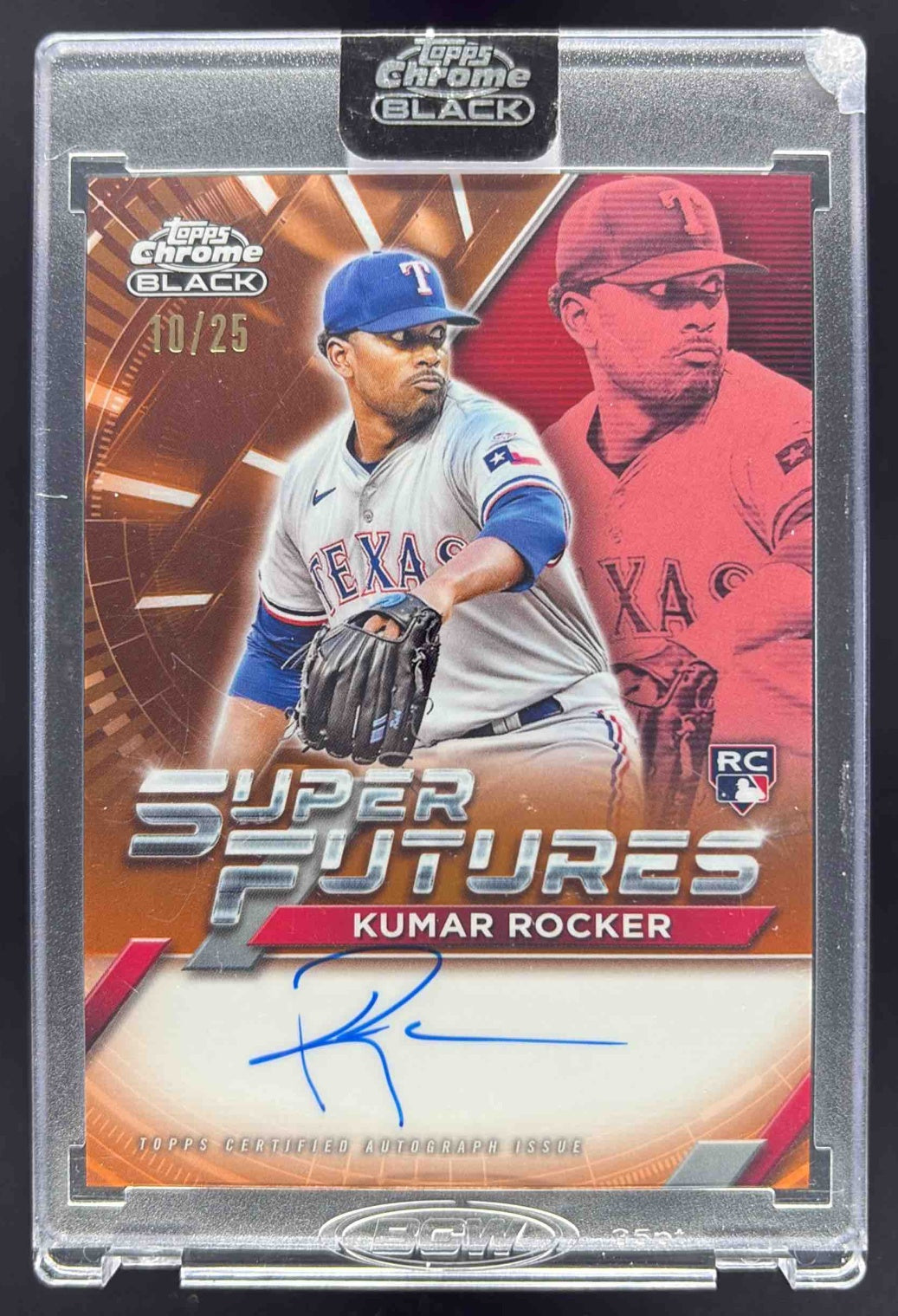 2025 Topps Chrome Black Super Futures Orange Refractors