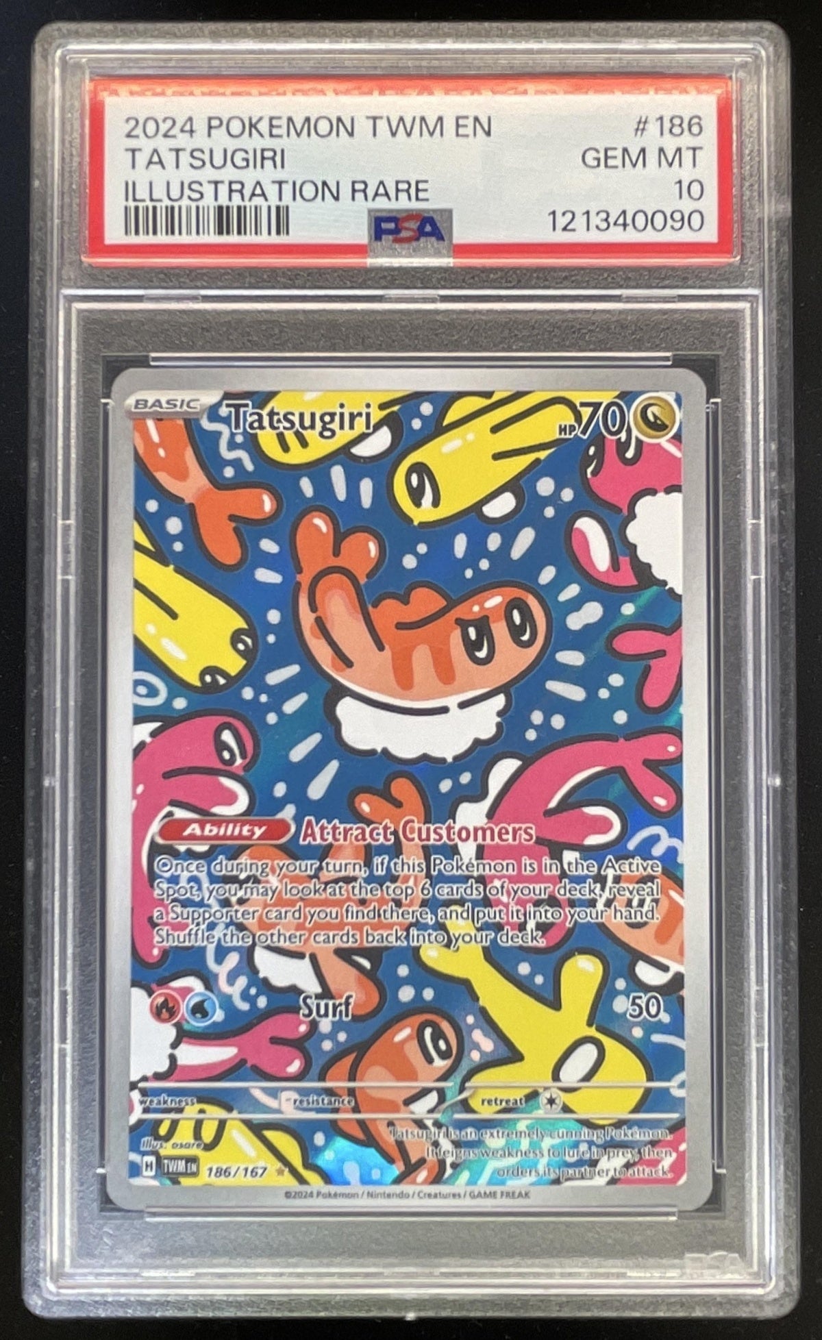 2024 Pokemon Twilight Masquerade #186/167 Tatsugiri PSA 10