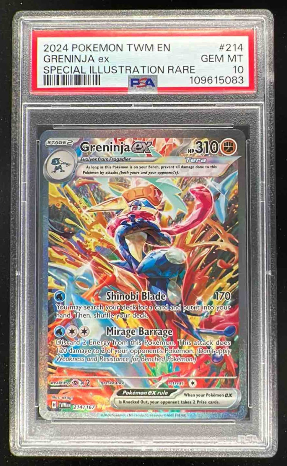 2024 Pokemon SV Twilight Masquerade - TWM EN #214/167 Greninja ex