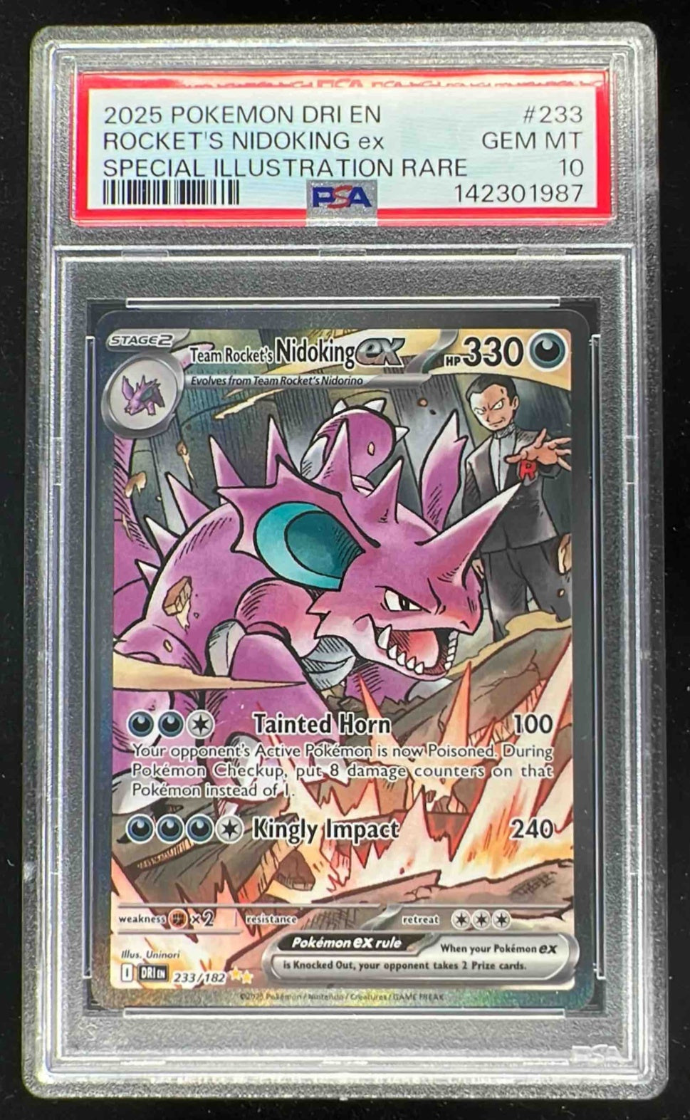 2025 Pokemon Destined Rivals #233/182 Team Rocket's Nidoking ex