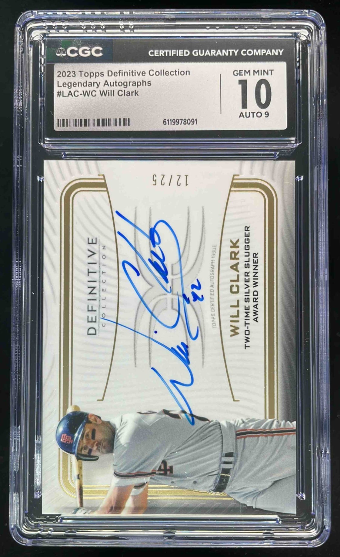 2023 Topps Definitive Legendary Collection #LAC-WC Will Clark Auto