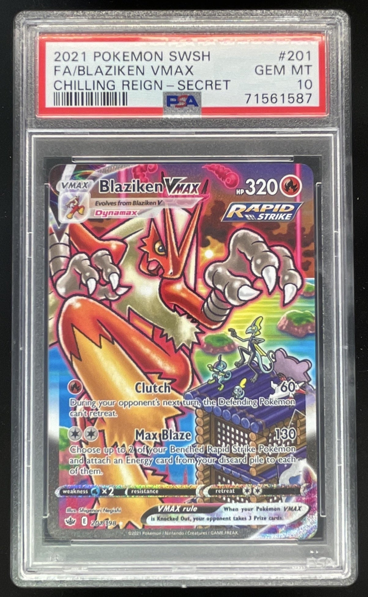 2021 Pokemon Sword & Shield Chilling Reign #201/198 Blaziken VM PSA 10 –  Burbank Cards