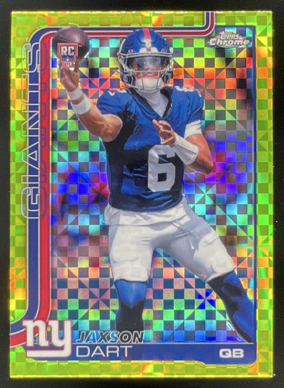 2025 Topps Chrome Rookie Lime Green X-Fractor #306 Jaxson Dart RC
