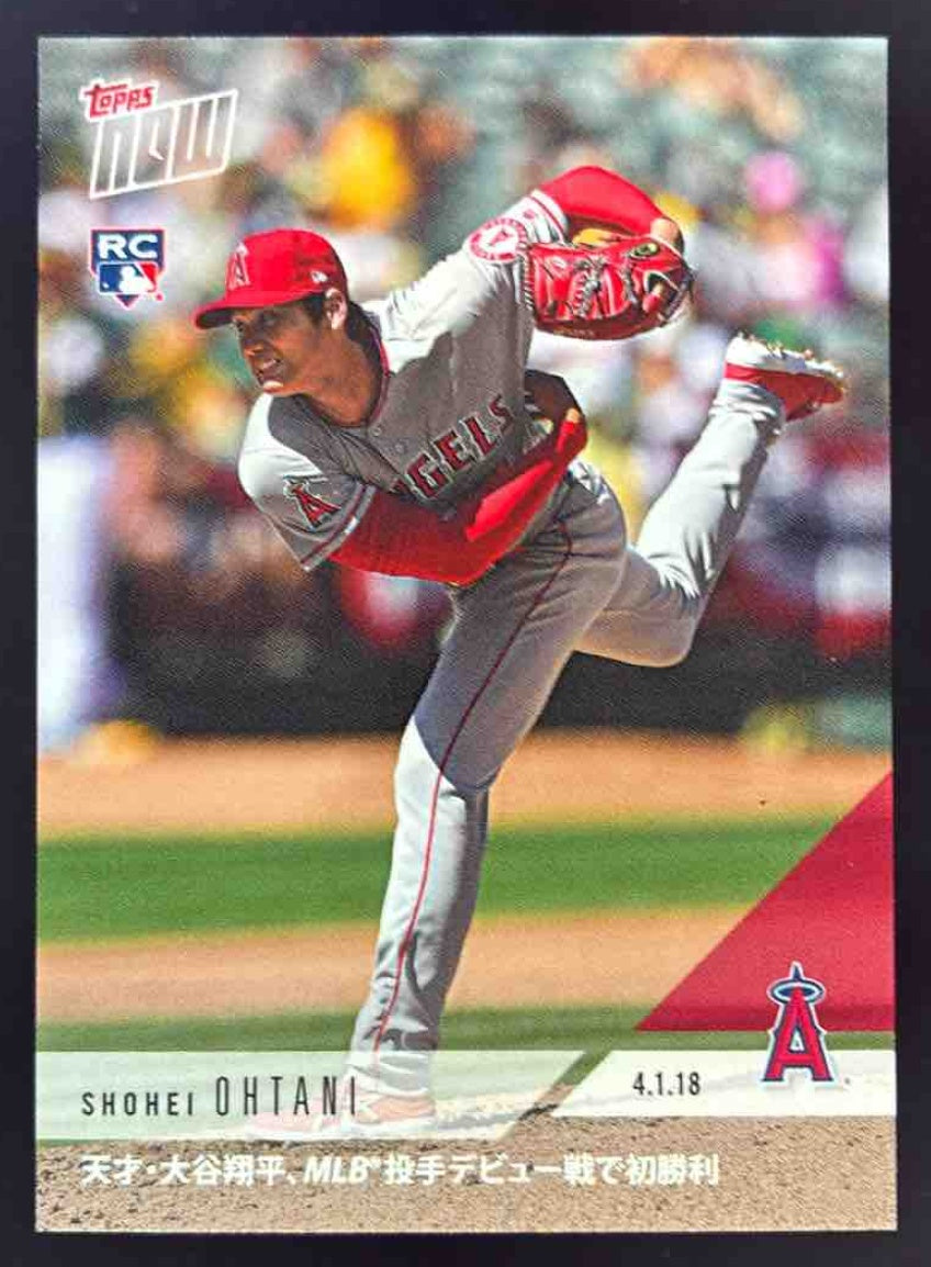 2018年4月1日#23] 大谷翔平 初勝利 topps now PSA10 鑑定済 PSA10 大谷