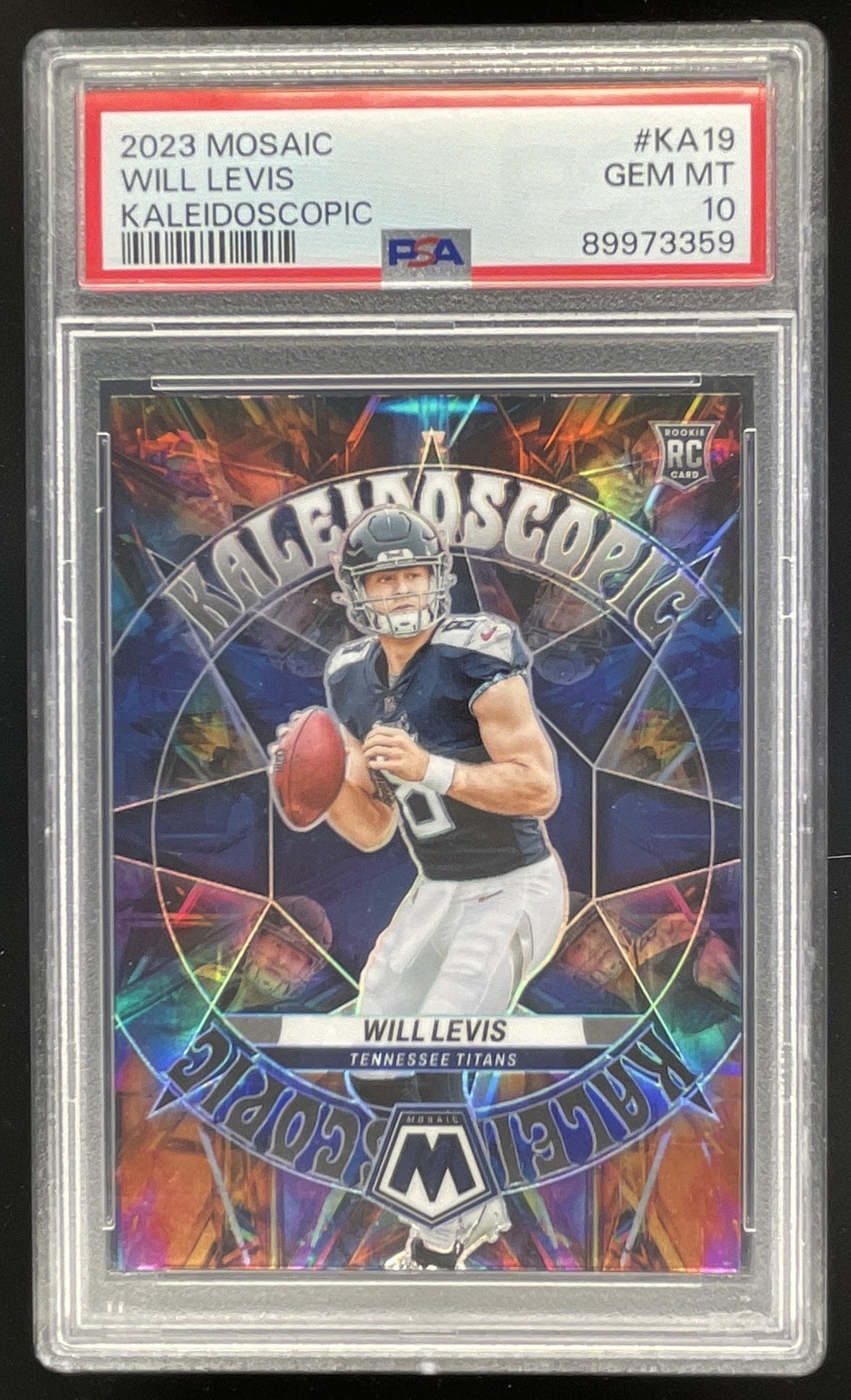2023 Panini Mosaic Kaleidoscopic #KA-19 Will Levis RC PSA 10