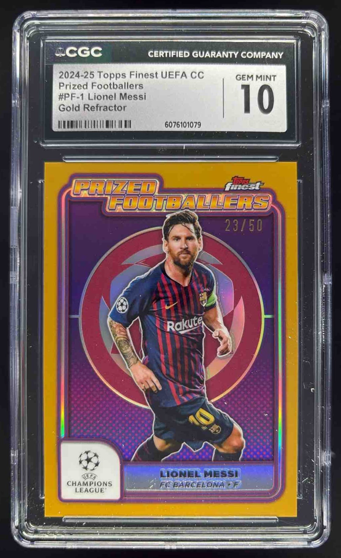 2024-25 Topps Finest Prized Footballers Gold Refractor