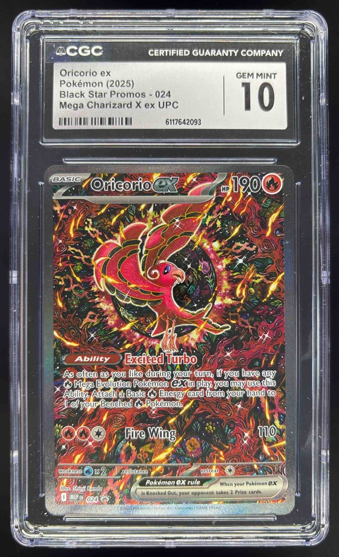 2025 Pokemon MEP Black Star Promos Promos #024 Oricorio ex CGC 10