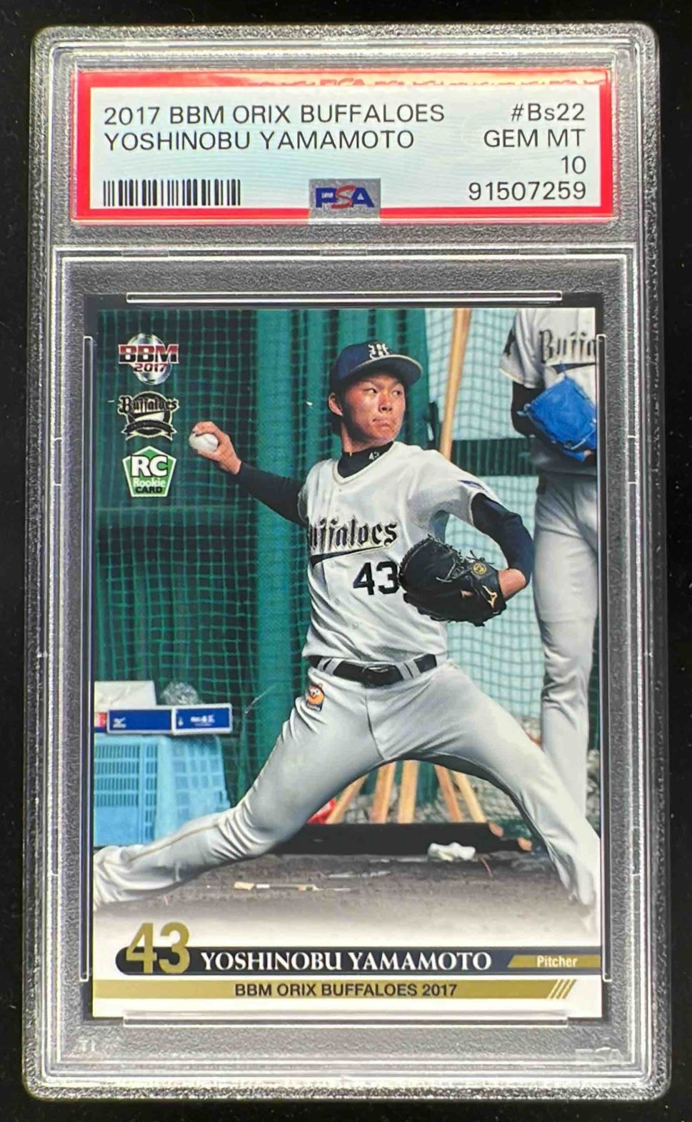 2017 BBM Orix Buffaloes #Bs22 Yoshinobu Yamamoto PSA 10 – Burbank