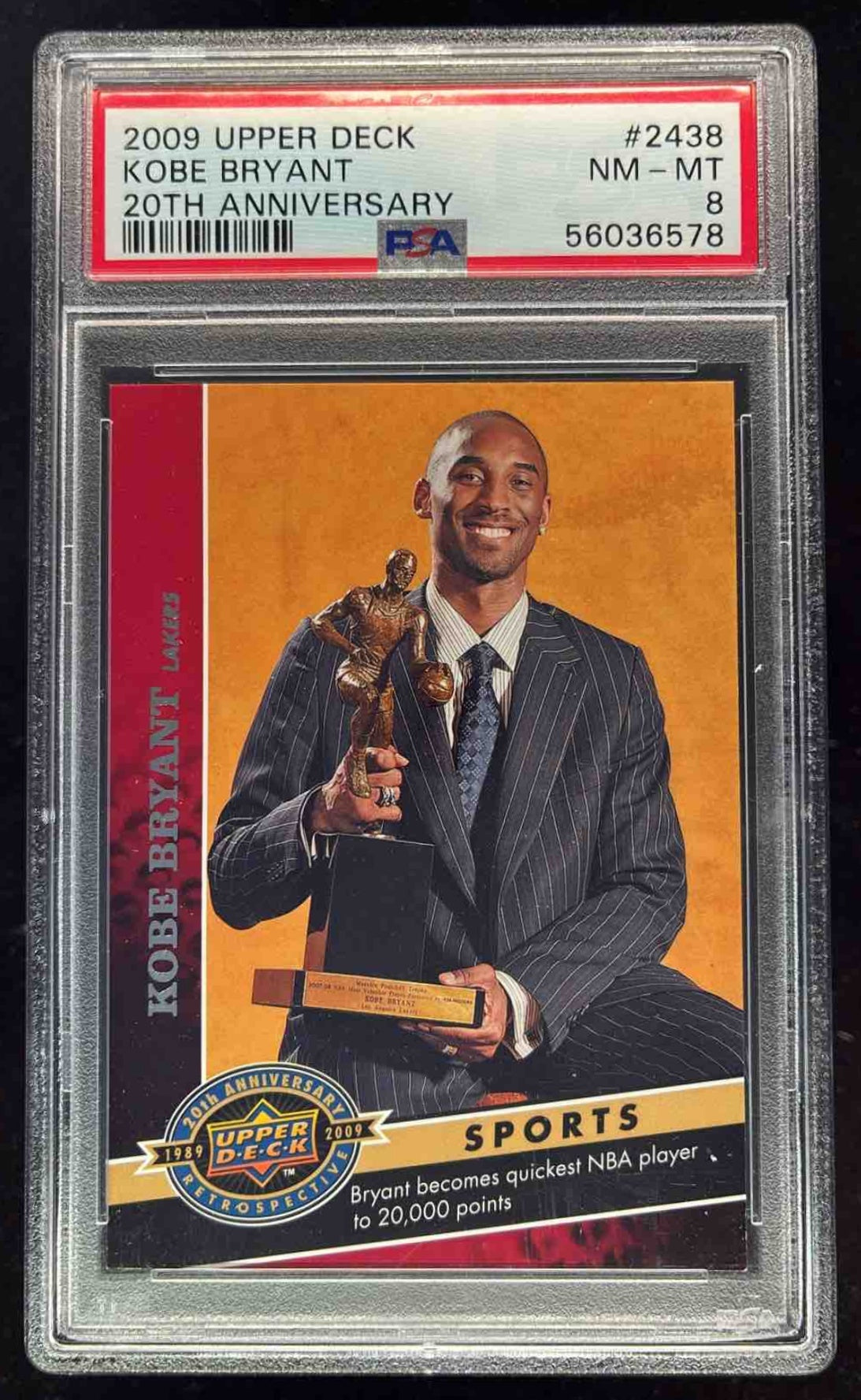 2009 Upper Deck 20th Anniversary #2438 Kobe Bryant PSA 8 – Burbank