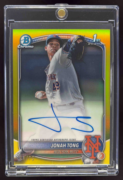 その他 topps bowman chrome JAY-Z refractor 2025 Bowman Chrome Autographs Yellow Refractor #CPA-JTO