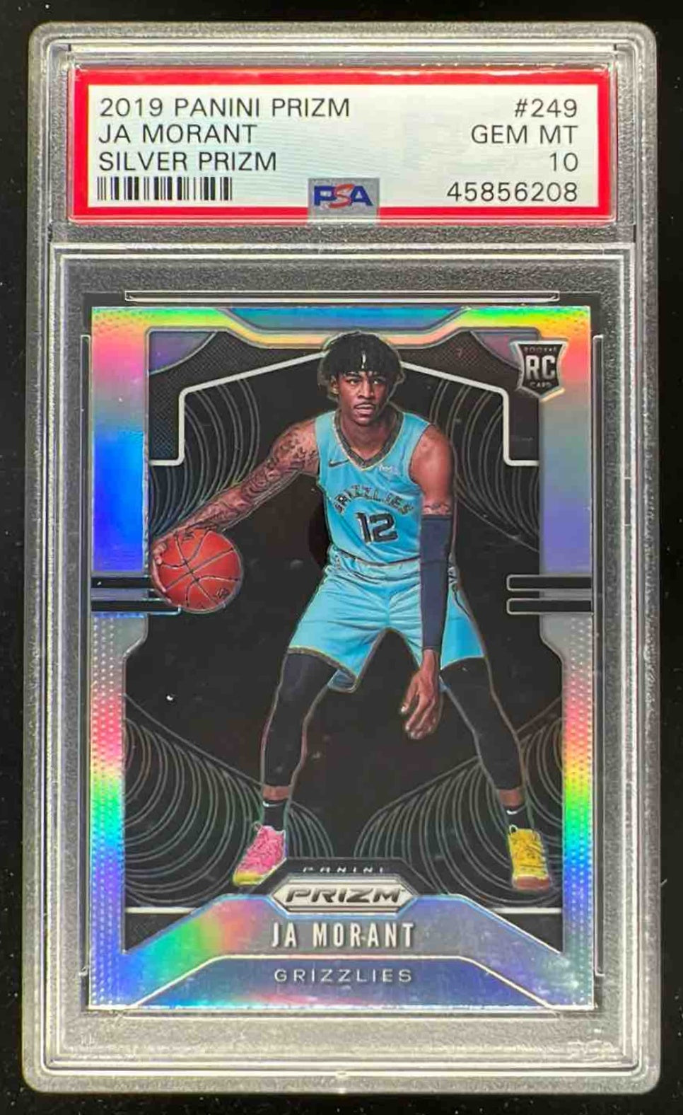 2019-20 Panini Prizm Prizms Silver #249 Ja Morant RC PSA 10