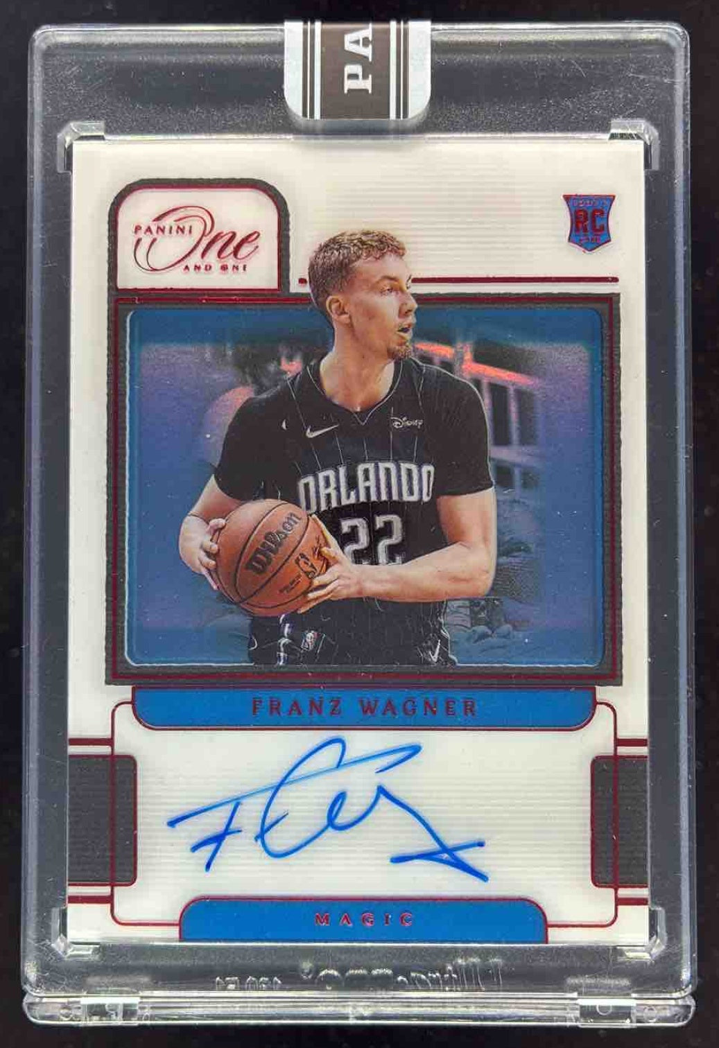 2021 Panini One and One Rookie Autographs Red #RA-FWG Franz Wagner