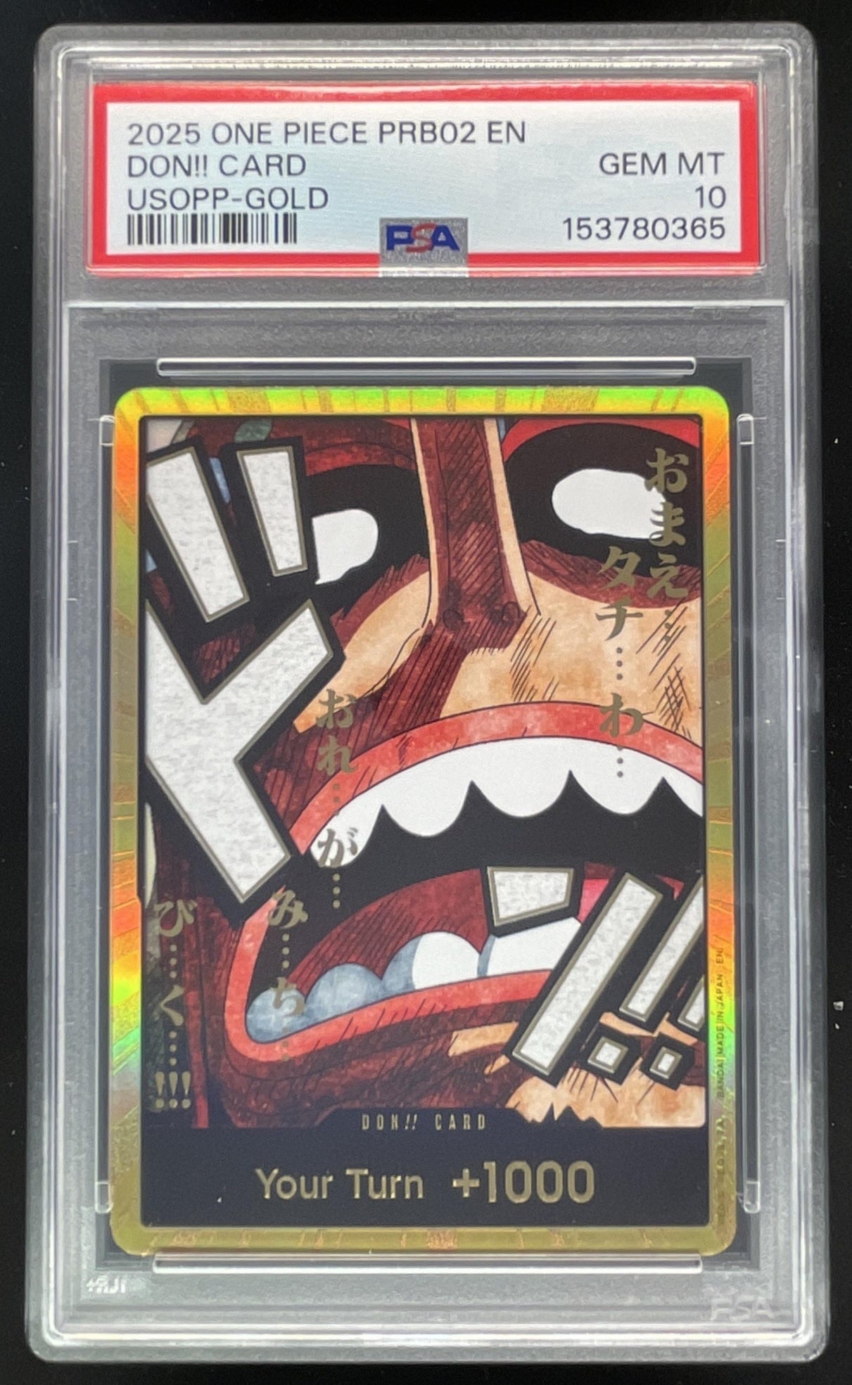 one piece card game usopp 2025 One Piece PRB02 EN DON!! Card USOPP Gold PSA 10 – Burbank Cards